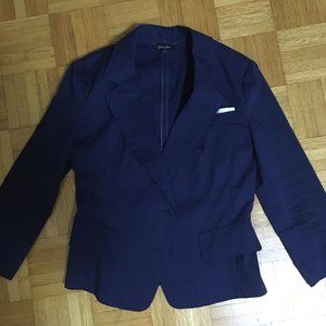 Navy Linen Blazer